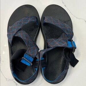 Chaco Men's Black and Blue Strap Sandals